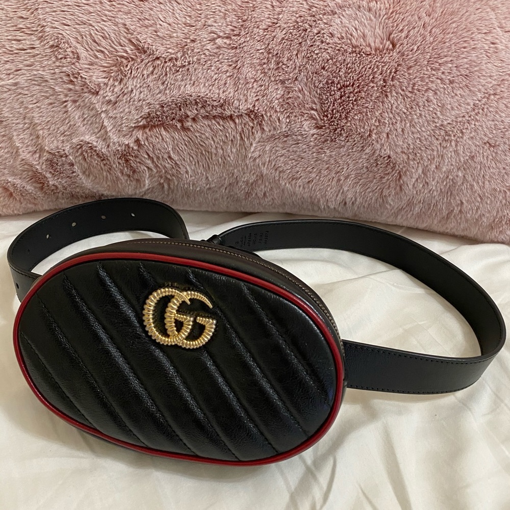 Gucci Marmont Leather Belt Bag